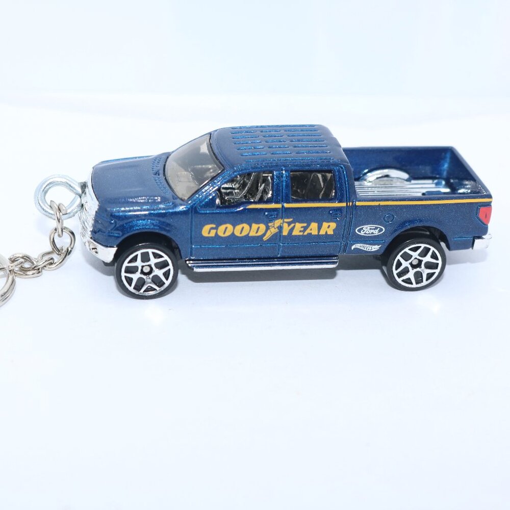 Hot Wheels Goodyear Ford F-150 truck custom keychain